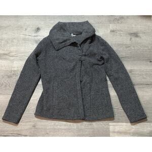 Smartwool Odessa Lake Wrap Jacket Cardigan Sweater Womens Medium Wool Silk Gray
